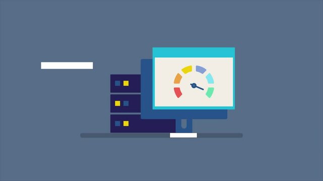 Server security, Website SSL certificate, Web server speed optimization, Secure web hosting, Data protection. Animation video clip.