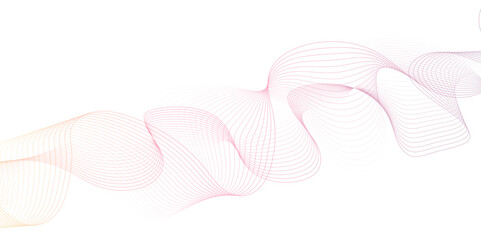 White wave curve lines banner background design. Abstract soft wave lines dynamic flowing pink light isolated background. Vector Illustration of the gray pattern of lines. stripes on white.