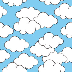 seamless pattern with clouds