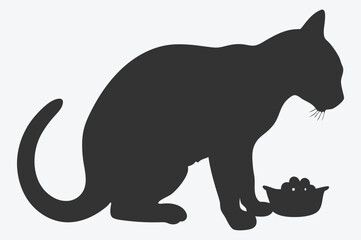 Stunning Cat Silhouette Vector Art, Perfect for Your Design Projects