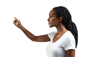 African American woman pointing png