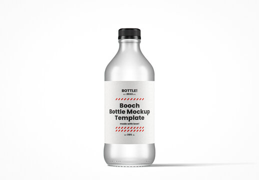 Frosted Glass Booch Bottle Mockup