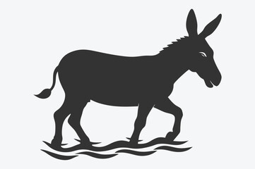 Majestic Donkey Silhouette Vector Art