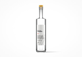 Clear Glass Cartier Bottle Mockup