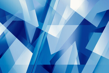 Fototapeta premium 青の背景、幾何学模様、ポリゴン、ビジネス