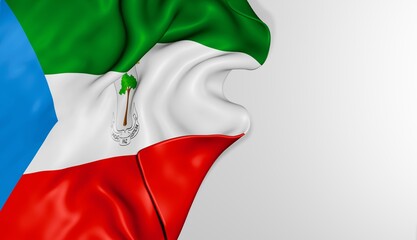 Equatorial guinea flag background 3d image