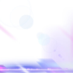 Png futuristic anamorphic lens flare border in purple and blue