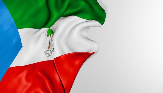 Equatorial guinea flag background 3d image