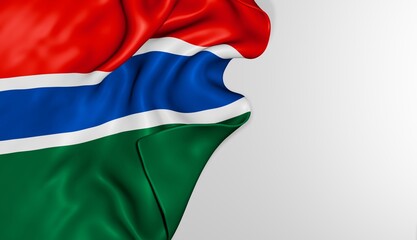 Gambia flag background 3d image