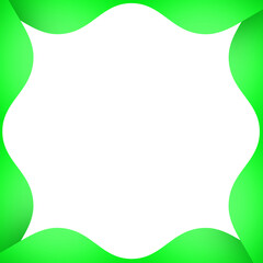 green frame wave and curve
