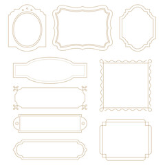 Png luxury badge set vintage ornamental flourishes