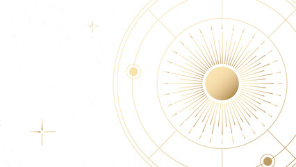 Celestial sun png background, gold aesthetic galaxy illustration transparent design