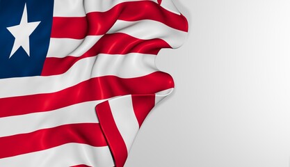 Liberia flag background 3d image
