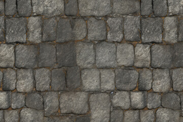 Fototapeta premium Processed collage of old street pavement surface texture. Background for banner, backdrop