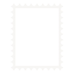 Blank stamp png frame, black and white design, transparent design