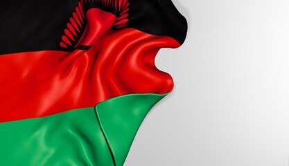 Malawi flag background 3d image