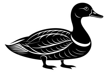 duck silhouette vector illustration