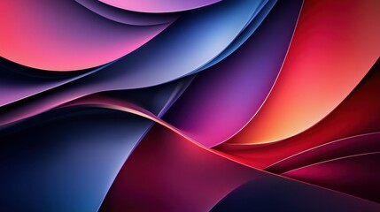 Fototapeta premium An abstract digital artwork featuring smooth, colorful waves with a gradient of vibrant hues.
