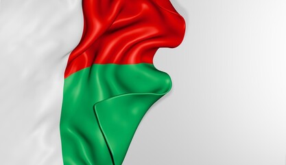 Madagascar flag background 3d image