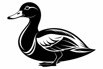 duck silhouette vector illustration