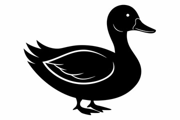 duck silhouette vector illustration