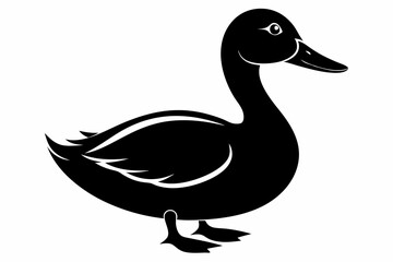 duck silhouette vector illustration