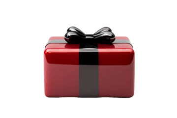 Sleek 3D glass gift box with Cyber Monday text etched on surface isolated on transparent background 