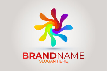 Colorful logo design. Gradient logo..