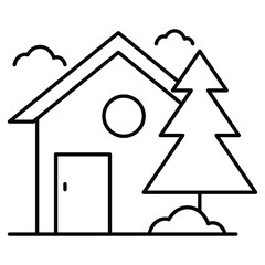 Inside And Outside Icon Design. Represents Indoor and Outdoor, Dual Use, Both Environments, Flexible Usage. Vector icon.