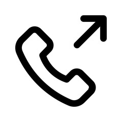 outgoing call glyph icon