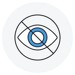 Virtually Invisible Icon Design. Represents Invisible Protection, Virtually Undetectable, Hidden Shield, Clear Protection. Vector icon.