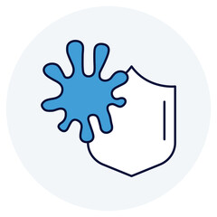 Stain Resistance Icon Design. Represents Stain Protection, Stain Resistant, Anti-Stain, Stain Repellent. Vector icon.