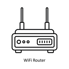 WiFi Router vector outline icon design illustration ,music equipment symbol on white background ,EPS 10 file 