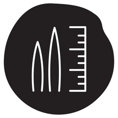 Tuft Gauge Icon Design. Represents Tuft Density, Gauge Measurement, Tuft Spacing, Lawn Quality. Vector icon.