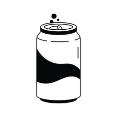 A refreshing soda can vector design, ideal for beverage, fast food,