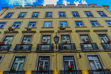 Häuserzeile an der Rua Augusta in Lissabon	