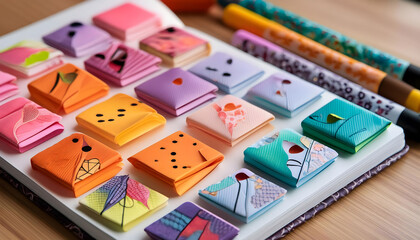 Close-Up of Creative Bullet Journaling Setup