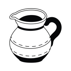 Rustic milk jug vector design, perfect for dairy, farm, and country kitchen visuals
