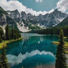 lake in the mountains