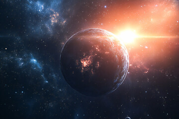 Naklejka premium a planet in the galaxy