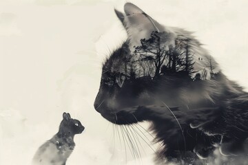 The cat and the forest