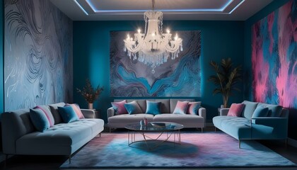 Photo modern style interior room 3d illustration,Premium Living Room Design Modern Luxury Interiors