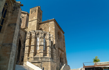 Medieval construction, La Seu Vella in Lleida, Cataluña (Spain).