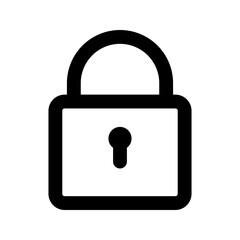 lock glyph icon