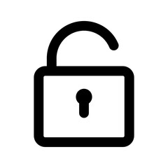 unlock glyph icon