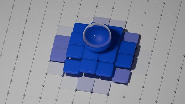 Ball Proximity Sensor on Swing Surface. Concept for business, marketing, constructions, and others.