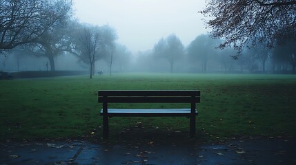 Solitude in the Misty Park