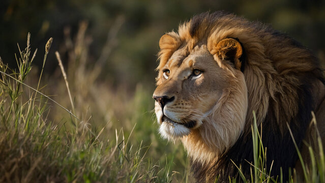 Lew w naturalnym środowisku. Generative AI