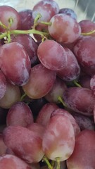 red grapes on the market