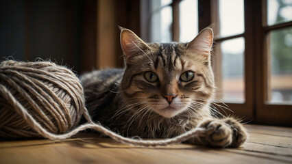 Śliczne koty w codziennych sytuacjach. Generative AI.